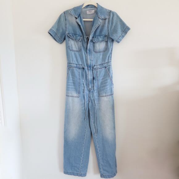 Kancan Paula Wide Leg Coveralls Denim Small - Picture 1 of 15